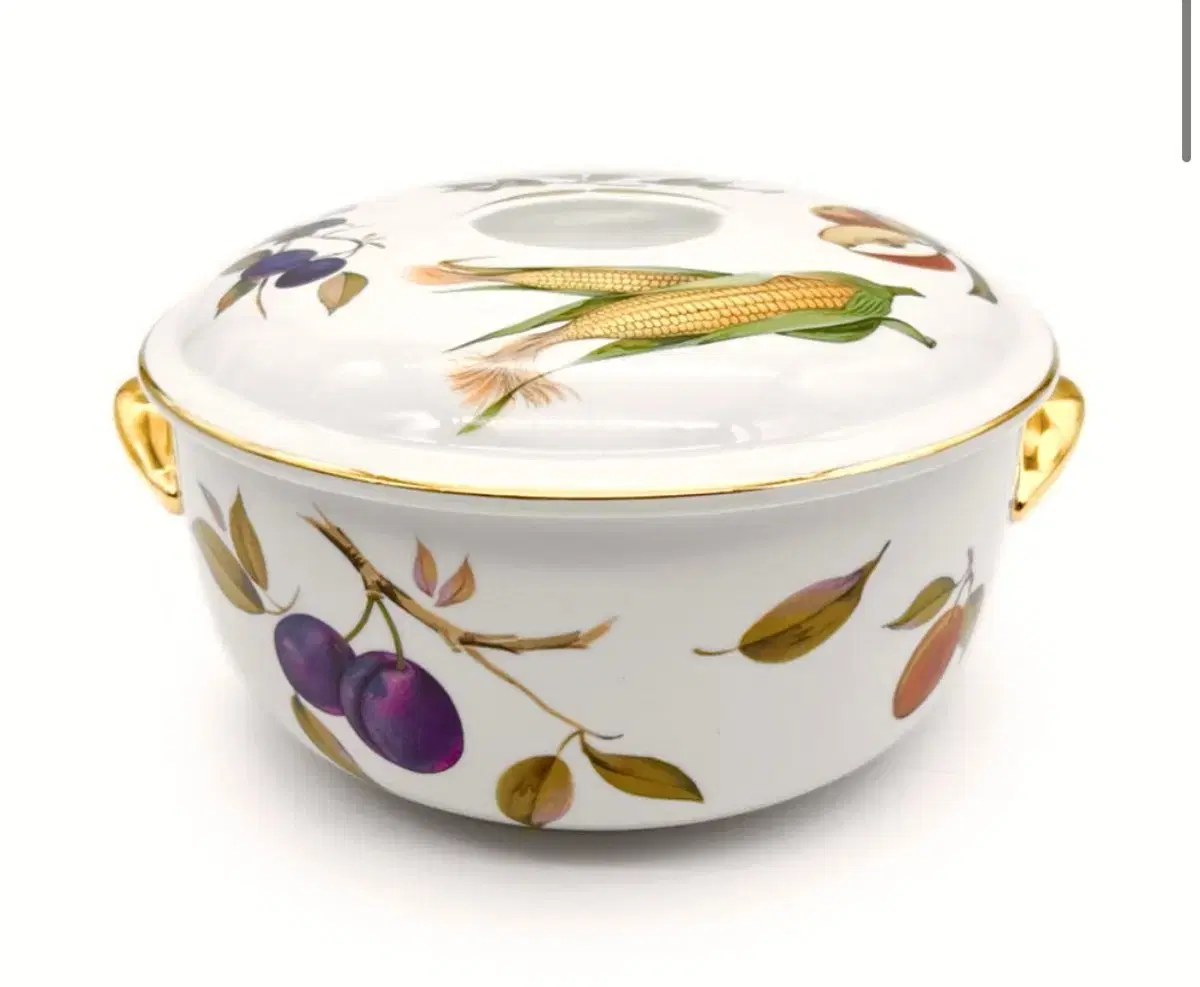 로얄우스터(Royal Worcester) 이브샴 골드 튜린 캐서롤 앤틱